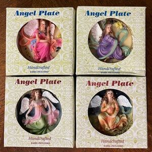 Handcrafted Angel Plate, Decorative Plate, Easel Included NIB